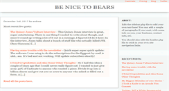 Desktop Screenshot of benicetobears.com